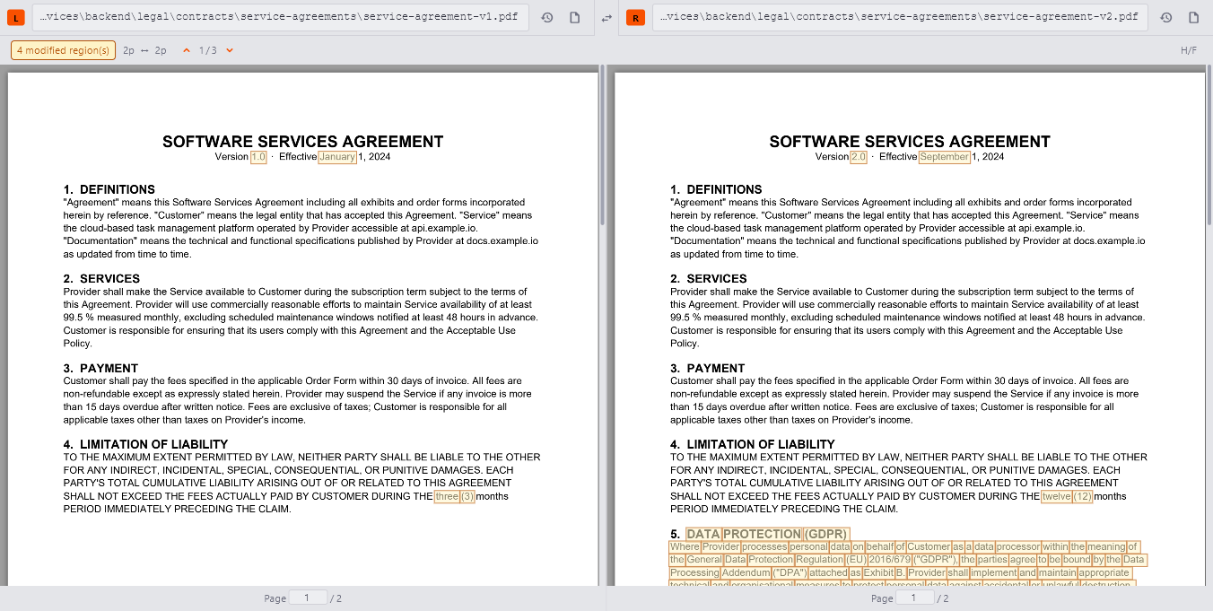 PDF & Document Diff